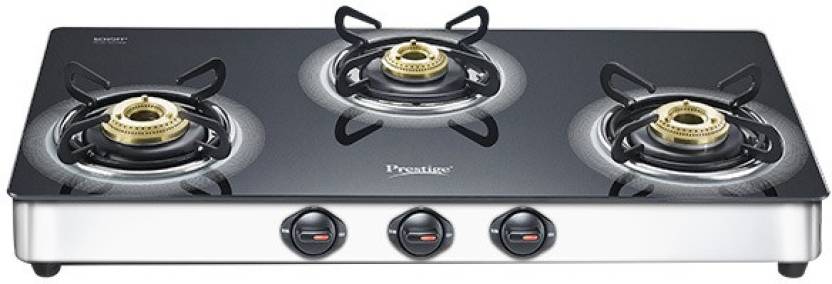 Prestige GT 03 SS Glass, Stainless Steel Manual Gas Stove Price in ...