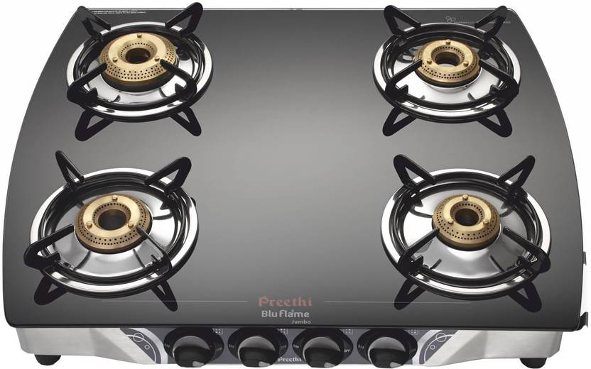 preethi blu flame jumbo glass manual gas stove gas stove flame g56 flame