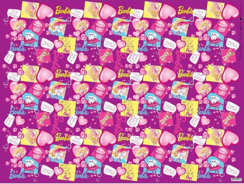 barbie gift wrap
