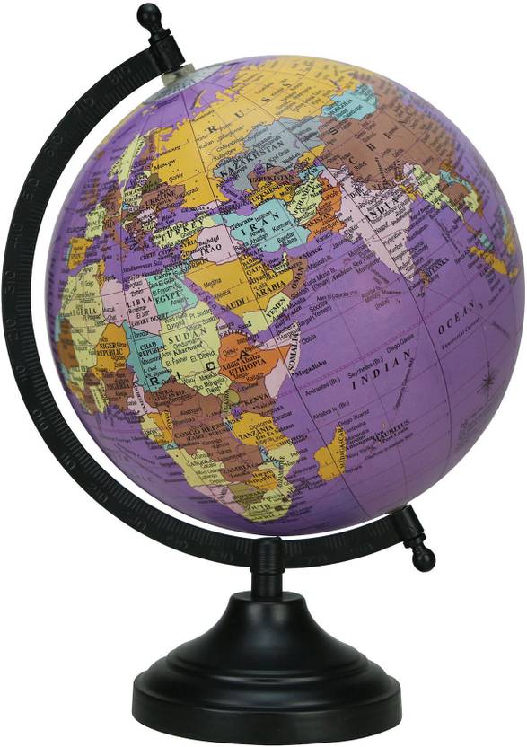 Globeskart Purple Gemstone Desk Table Top Political Purple Gemstone Desk Table Top