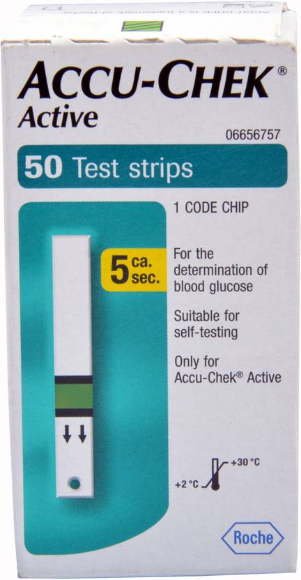 Accu Chek Accu Chek Active 50 Test Strips Glucometer Price In