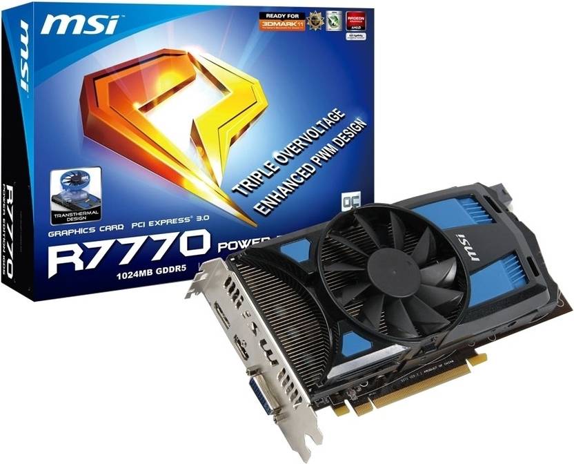 MSI AMD/ATI R7770 Power Edition 1GD5/OC 1 GB GDDR5 Graphics Card - MSI ...