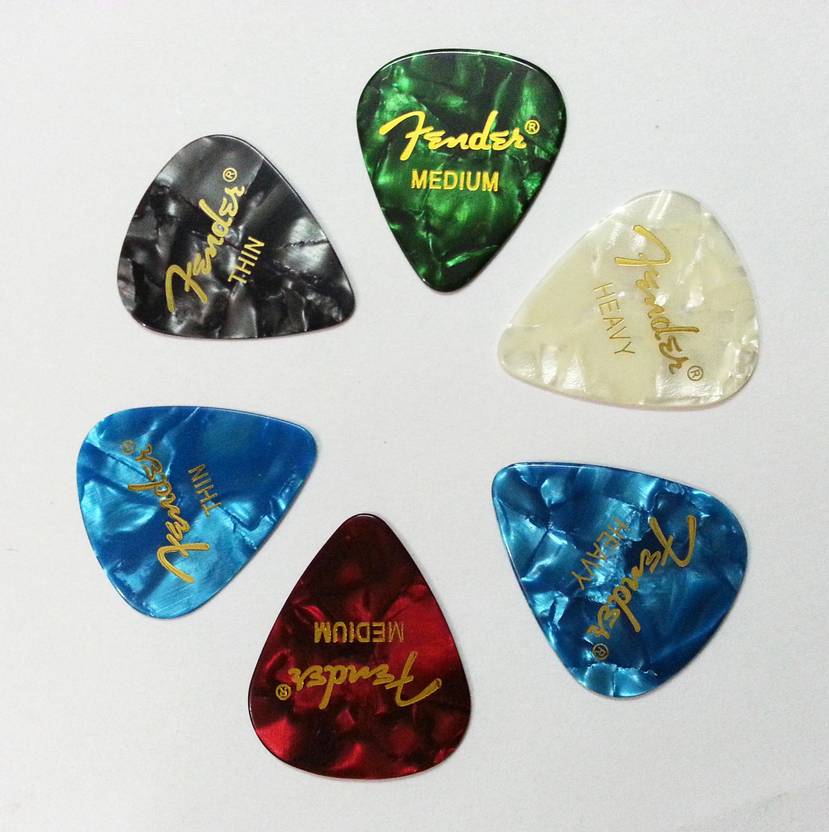 Deal Empire Fender Picks, 2 Thin + 2 Medium + 2 Heavy Guitar Pick Price