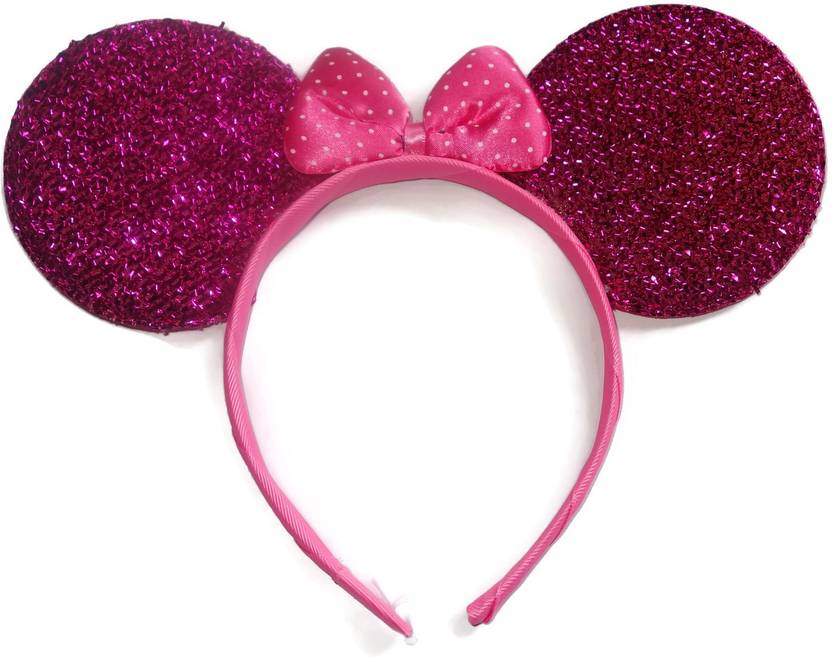 Flaunt Chic Mickey Mouse Ears With Bow Hair Band