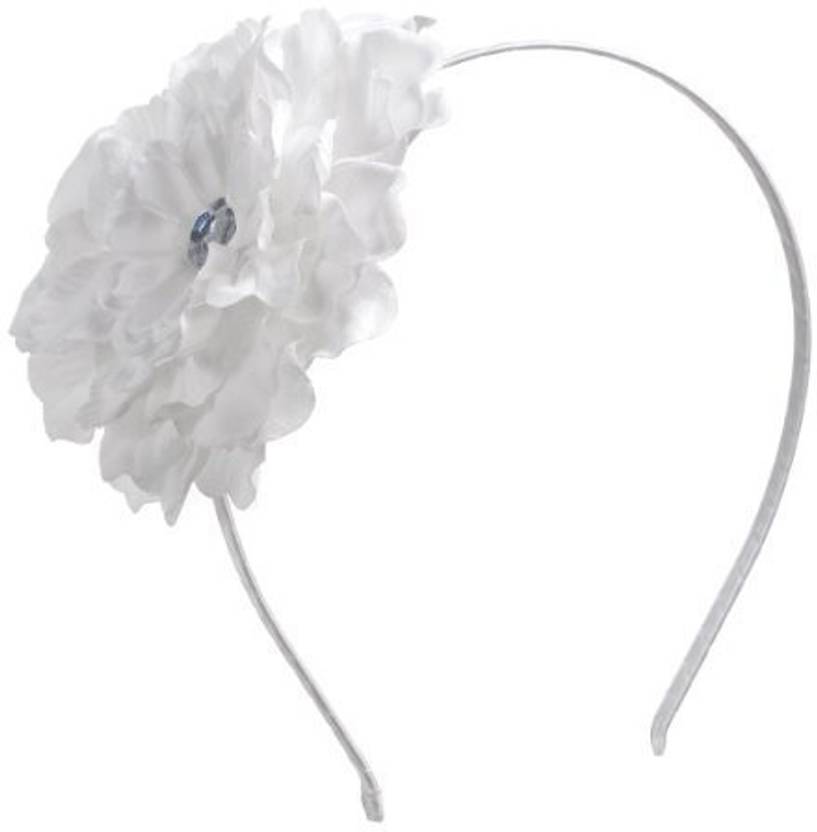 V Nila Fashion Accessories Big Beautiful Cotton Flower White