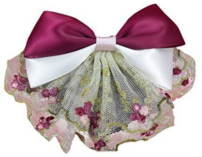 Generic Fashion Large Women Lace Bun Cover Net Snood Bowknot Decor
