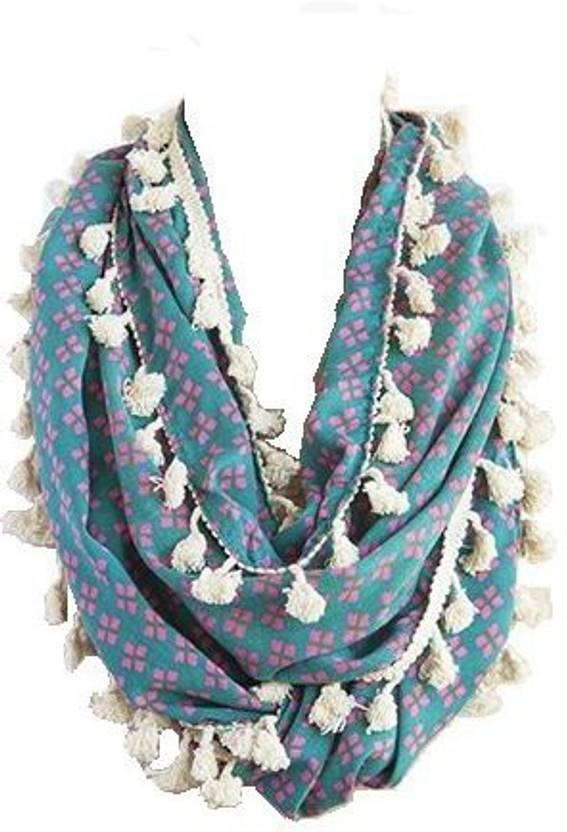 Natural Life Infinity Scarf Headband Flower Teal Pink Head Band