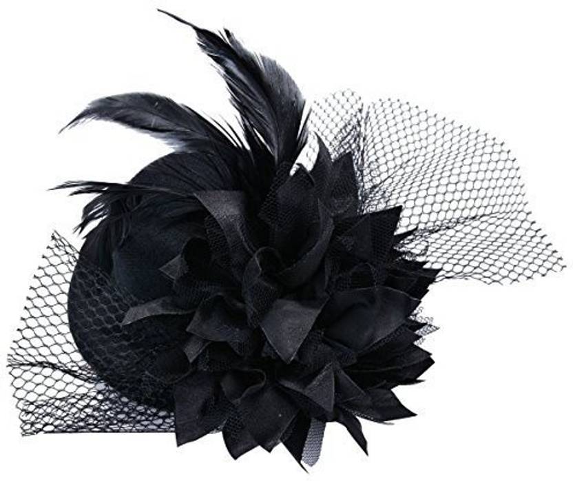 Generic Fascinator Mini Top Hat Hair Clip Flower Feather Pillbox