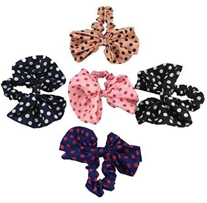 Yueton Pack Of 5 Cute Girls Women S Big Polka Dot Rabbit Ear Hair