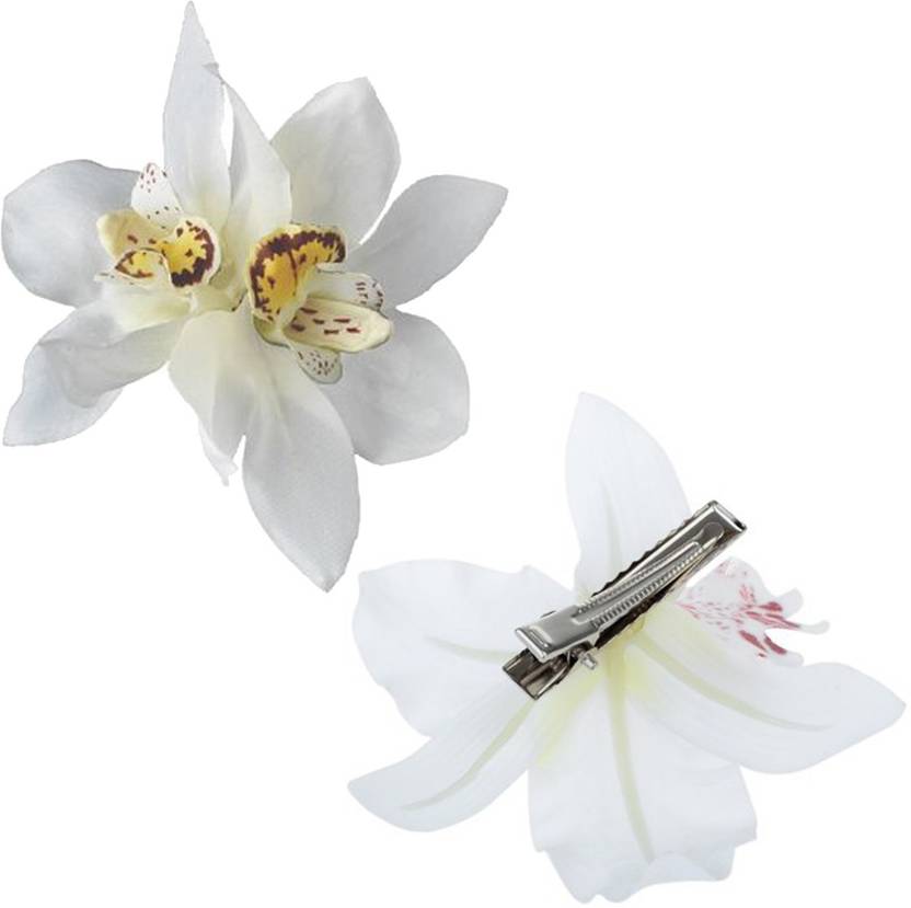 Omkara Orchid Flower Hair Clip Price In India Buy Omkara Orchid
