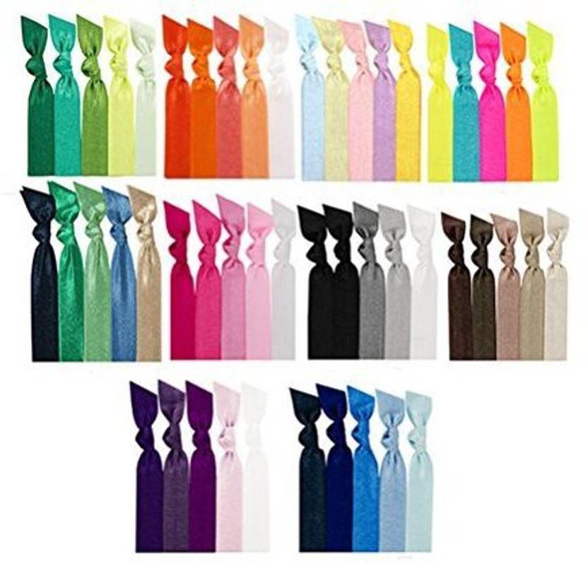 Sea Team Sea Team 50 Pcs No Crease Hair Ties Elastic Ponytail