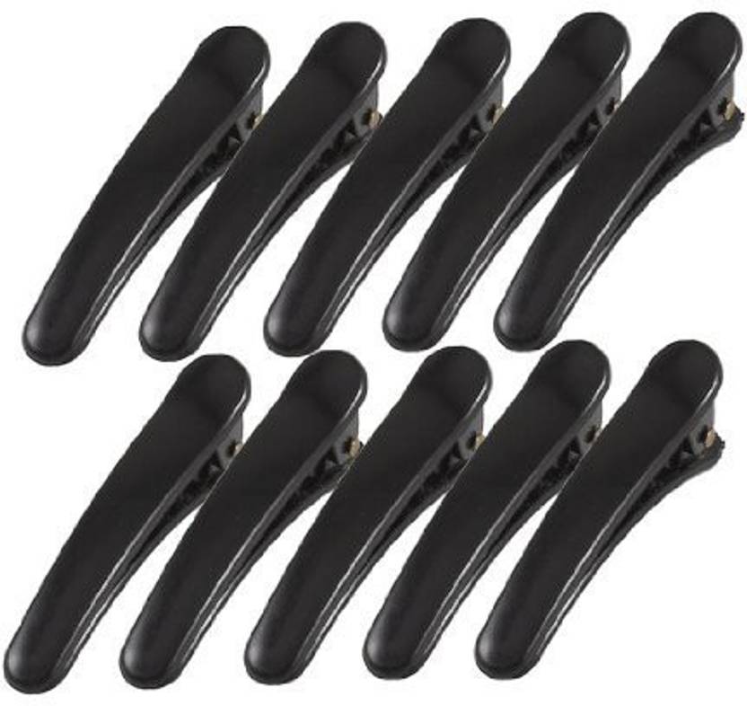 Rosallini 10 Pcs Black Plastic Prong Alligator Teeth Bows Hair