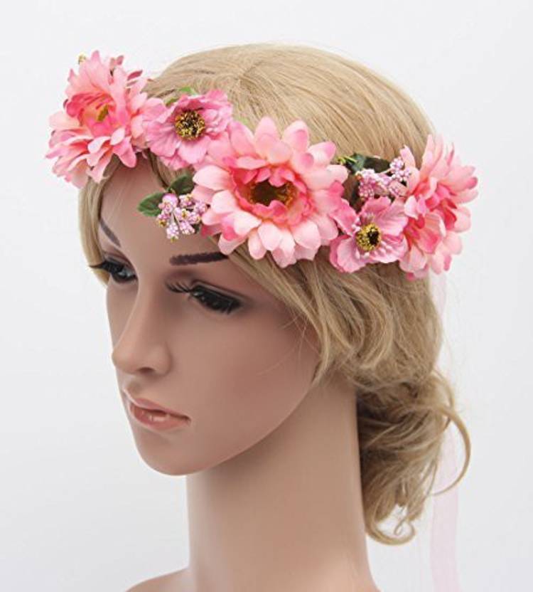 Meiliy Daisy Flower Garland Crown Flower Headband Hair Wreath With