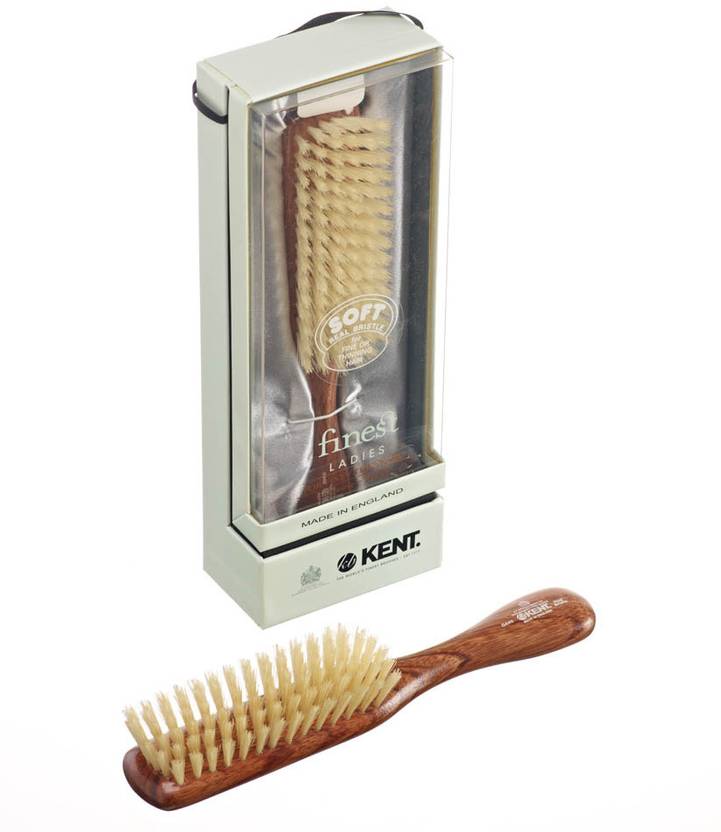 KENT DA4S Satinwood Premium Soft Pure Bristle Hair Brush for Fine and