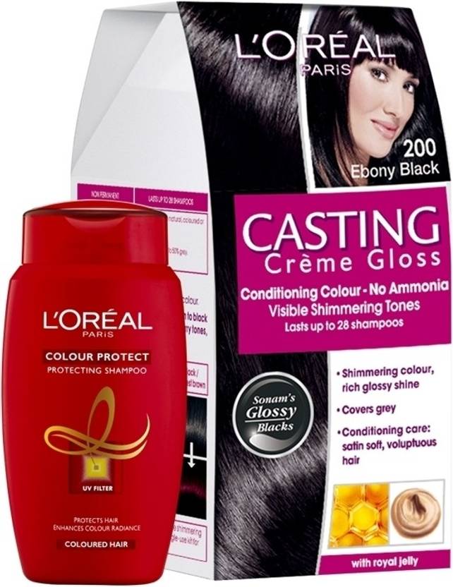 L'Oreal Paris Casting Creme Gloss Ebony Black 200 with Offer Hair