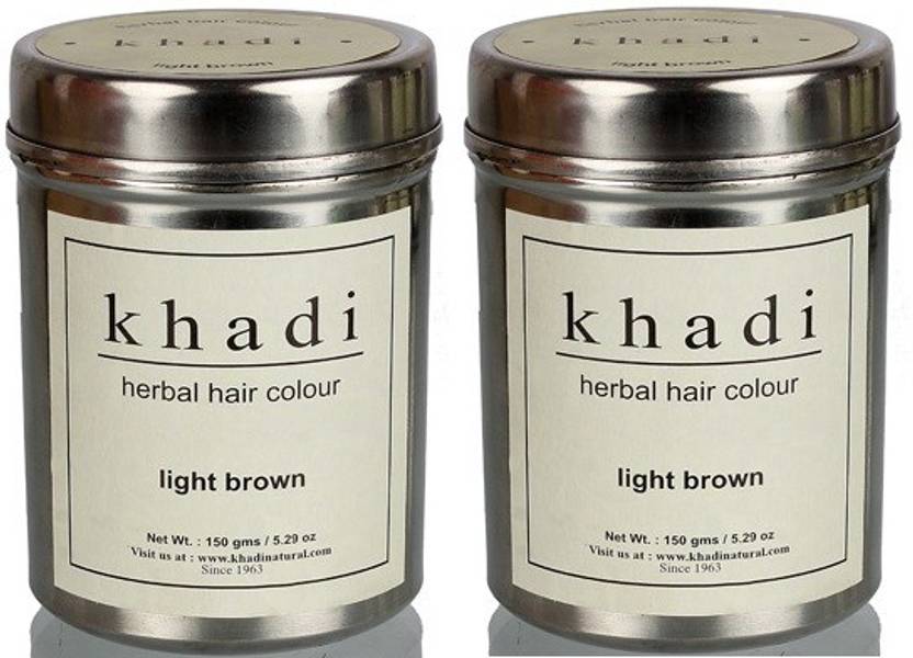 KHADI NATURAL Herbal Hair Color (Pack of 2) , Light Brown Price in