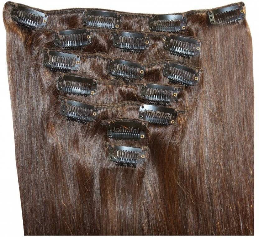 Krome 4 Dark Brown Full Head Remy Bleached Stitched Human