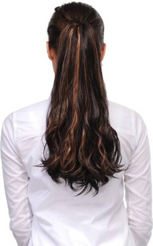 Luv Li Professional Black With Golden Highlight Clutch Type Hair