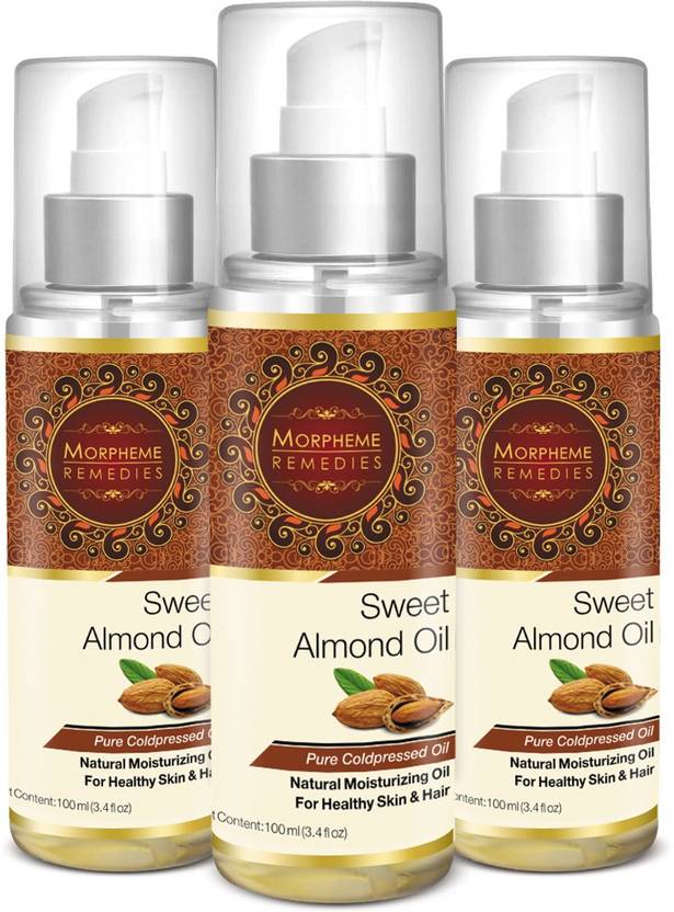 Morpheme Remedies Pure Coldpressed Sweet Almond Oil Pack Of 3 Hair