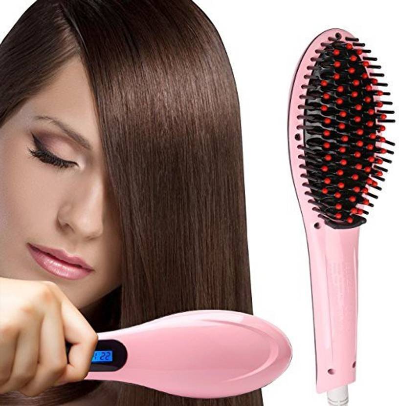 Kanhaa Hair Straightener Brush Fast Natural Straight Hair Styling