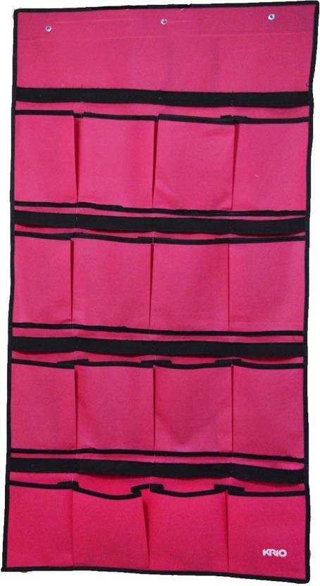 Krio Designs 16 Pocket Elastic Band Style Over The Door Hanging