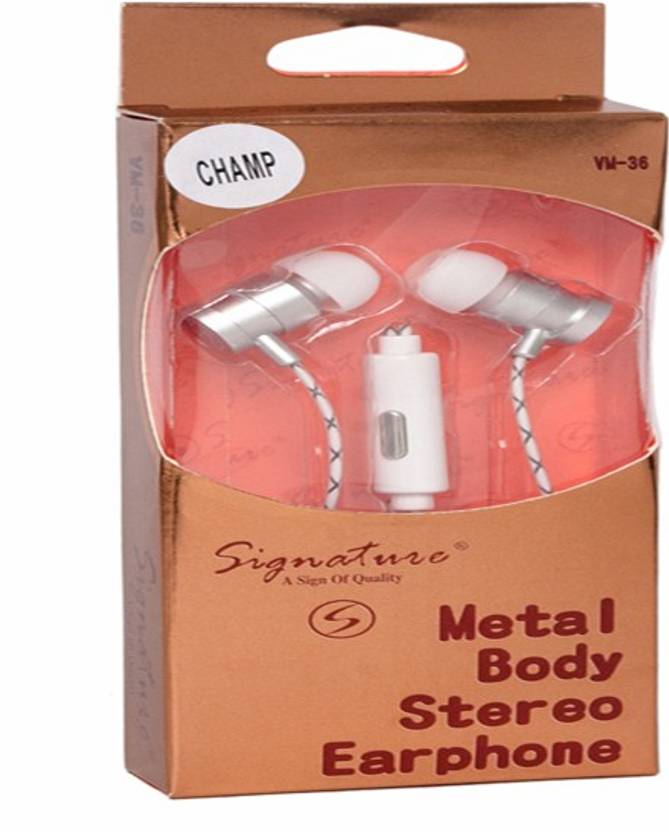 Signature VM 36 WHITE Wired Headset With Mic