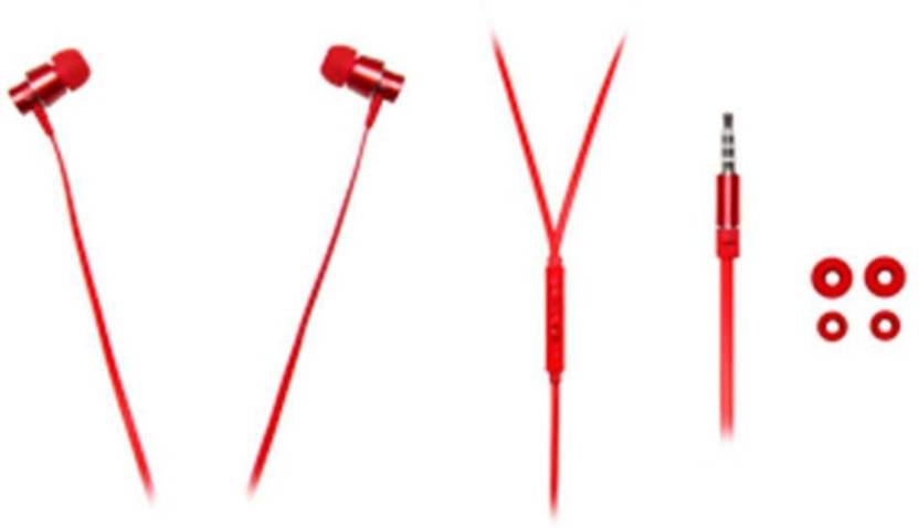 STK Bluetooth Stereo Stay-Fit Earbuds Wired Headset (RED) 