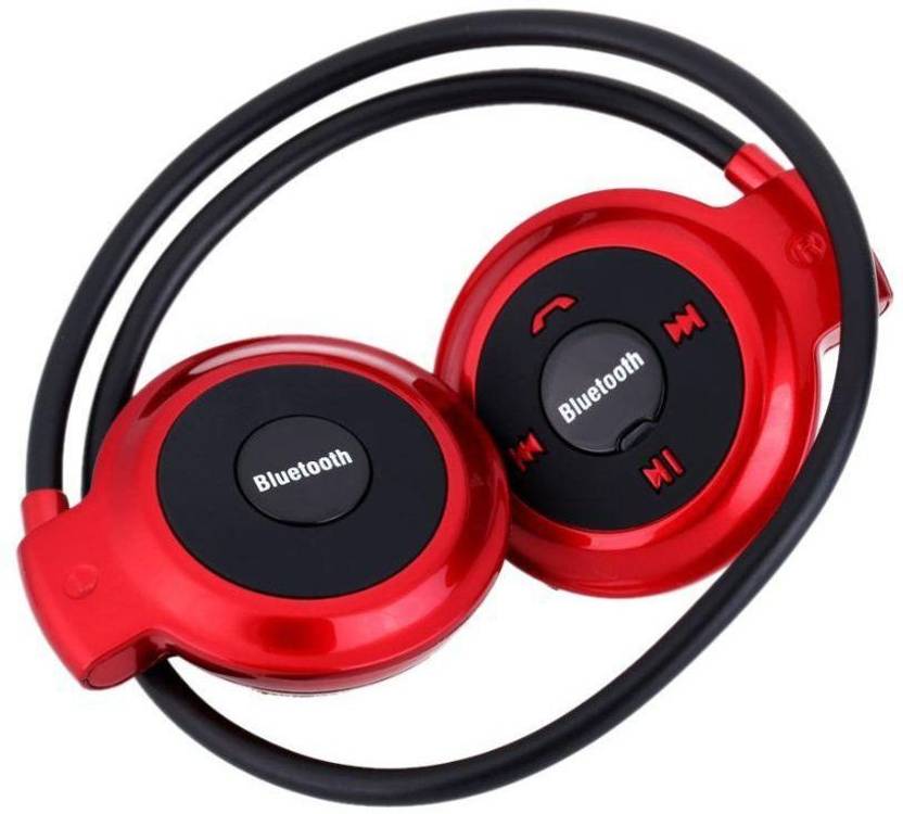 Aomax Mini 503 Stereo Dynamic Wireless bluetooth Headphones (Red, On the Ear) 