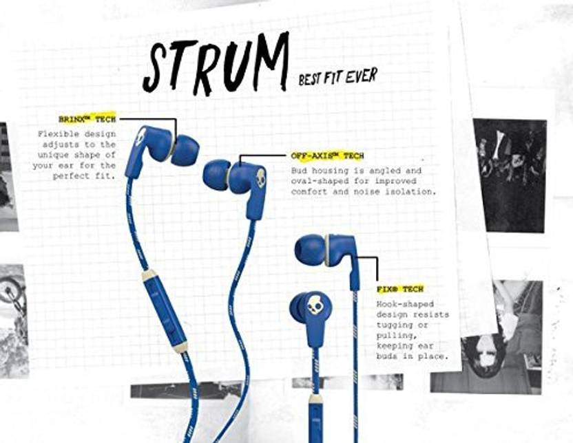 Skullcandy Strum Best Fit Ever Earbud S2suhx 459 Wired