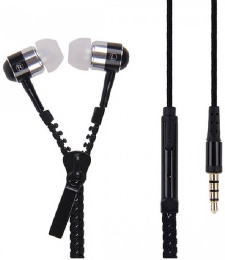 Quit-X ™ Stereo Bass In Ear Metal Zipper Earphones  3.5mm Jack Wi...