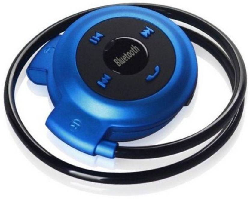 Aomax Mini 503 Stereo Dynamic Wireless bluetooth Headphones (Blue, On the Ear) 
