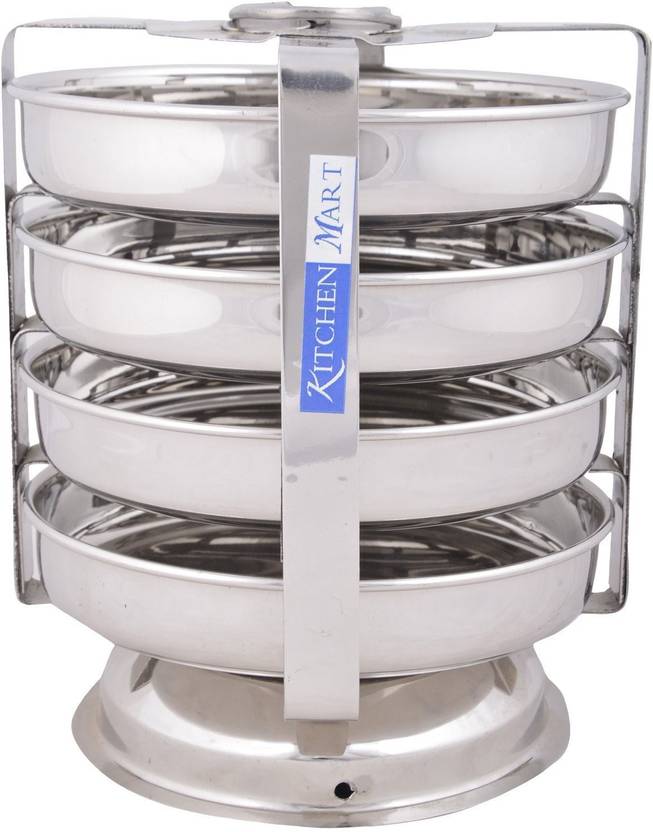 Support Idli En Acier Inoxydable 4 Assiettes – Fabrique 16 Idlis Parfaits, Qualité Alimentaire Premium