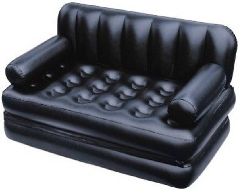 Amazing Health Fitness PVC Polyvinyl Chloride 3 Seater Inflatable Sofa Color Amazing Black