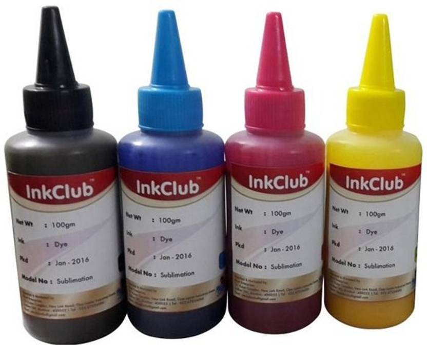 Inkclub Compatible Epson Sublimation 100mlx4 Cmyk Multi Color Ink