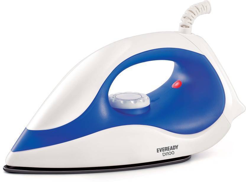 Eveready DI100 Dry Iron (White,Blue) 