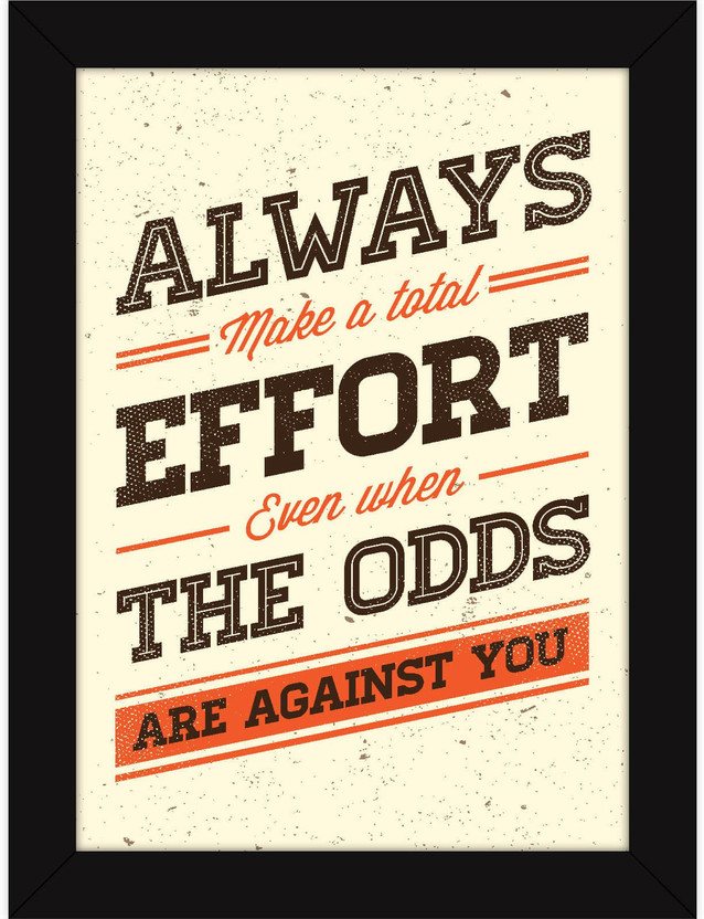 Motivational Inspirational Positive Quote Hard Work Poster Print