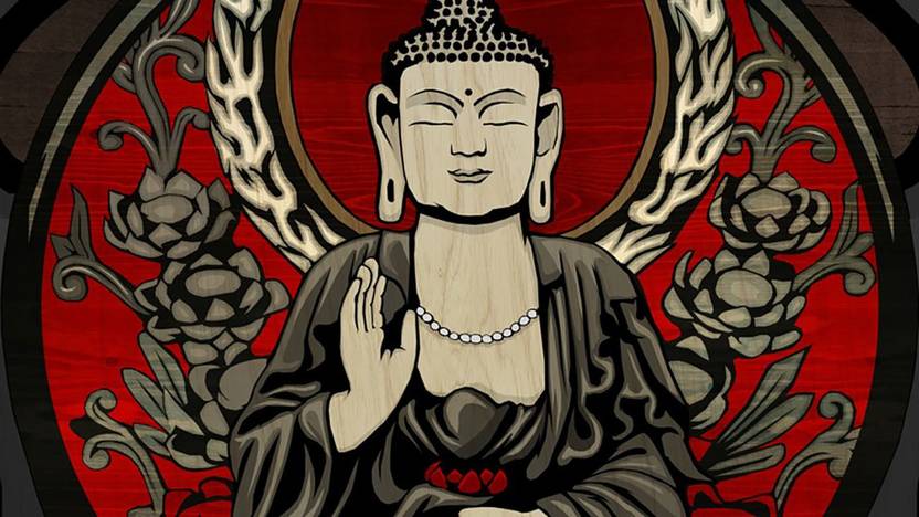 gautam buddha art on