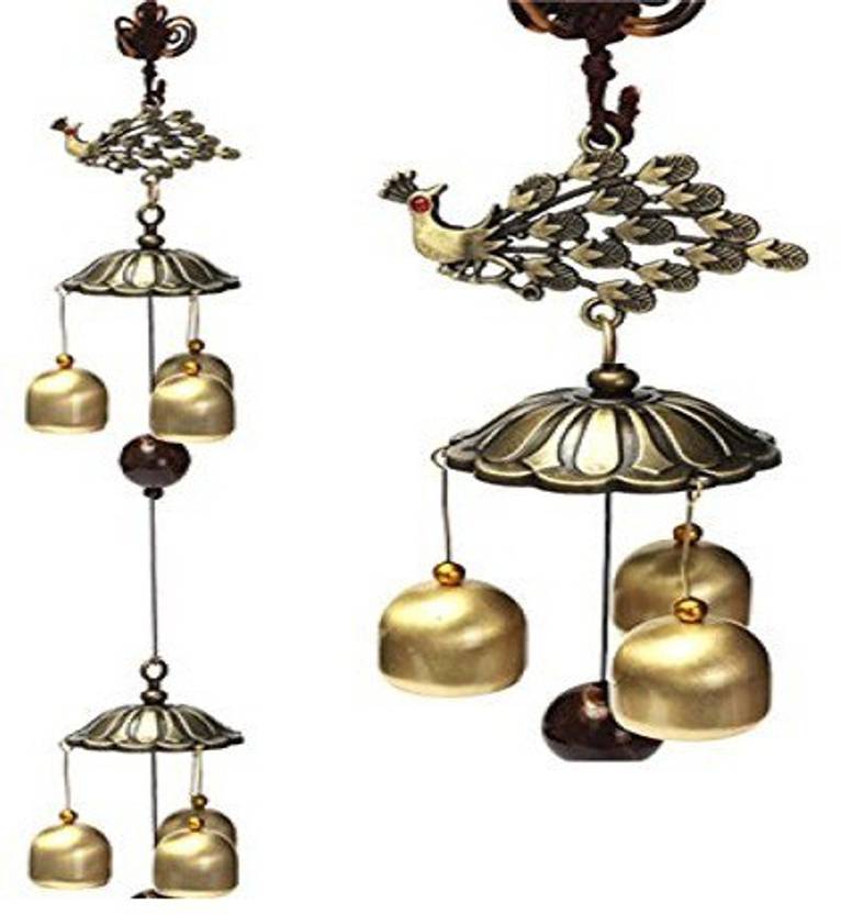 Lilone Gifts Home Decor Feng Shui Pea Bird Windchime Hanging For Lilone Gifts Home Decor Feng Shui Pea Bird Windchime Hanging For Love Cure Wind Chimes 6 Bells Large Steel 10 Inch Multicolor