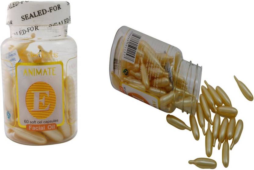 Animate 60 Vitamin E Facial Capsules Oil Price in India, Buy Animate