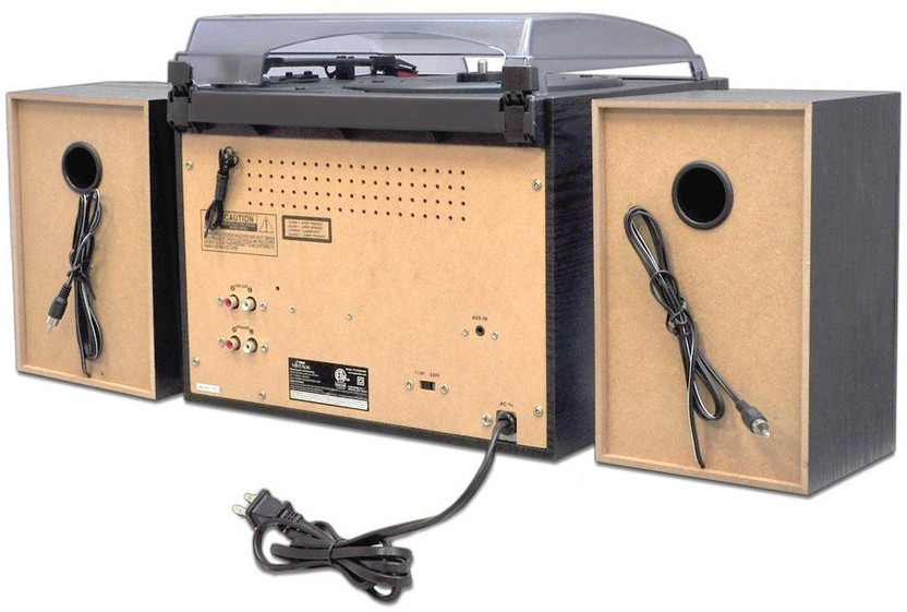 Pyle PTCD4BT Bluetooth Classic Style Record Player Turntable CD//Cassette Player