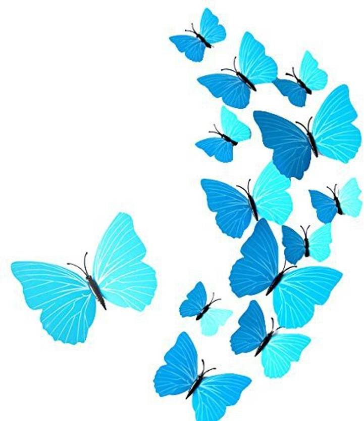 Futaba 3d Butterfly Adhesive Wall Decoration Stickers 12pcs