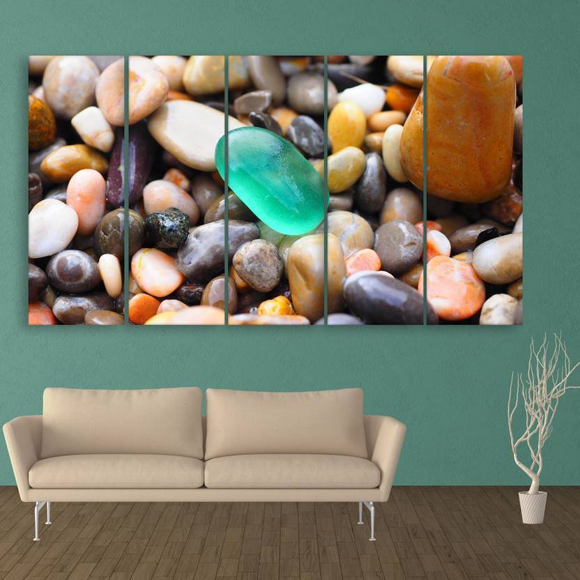 Inephos Multiple Frames Colorful Stones Wall Painting Digital Inephos Multiple Frames Colorful Stones Wall Painting Digital Reprint 30 Inch X 52