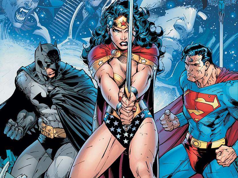 Comics Wonder Woman Batman Superman Hd Wallpaper Background Paper