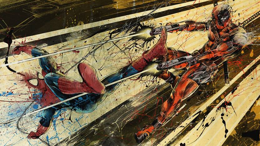Comics Spiderman Vs Deadpool Spider Man Deadpool Hd