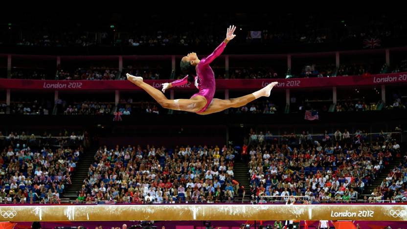 Sports Gabby Douglas Athletics Gymnastics Jump Stop Action