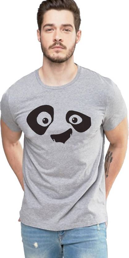 Young Trendz Printed Men's Round Neck Grey T-Shirt
