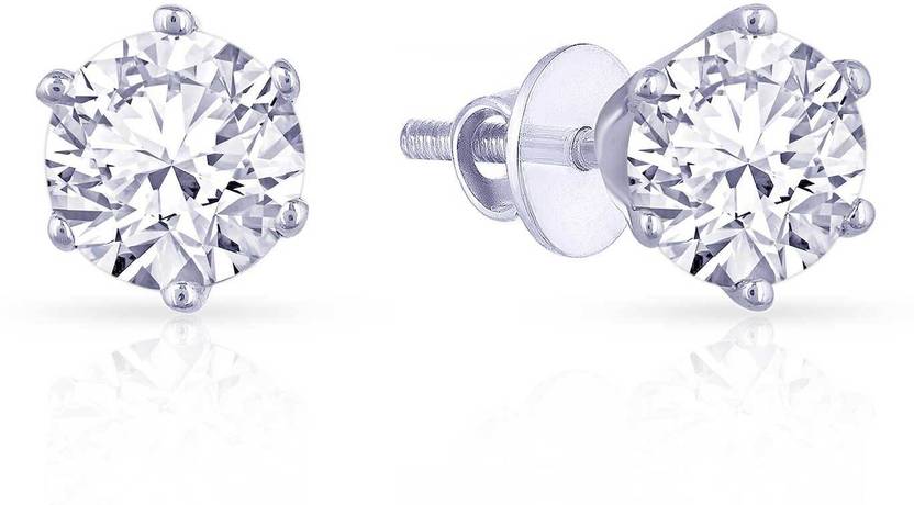 Malabar Gold And Diamonds White 950 Platinum Diamond Stud Malabar Gold And Diamonds White 950 Platinum Diamond Stud Earring