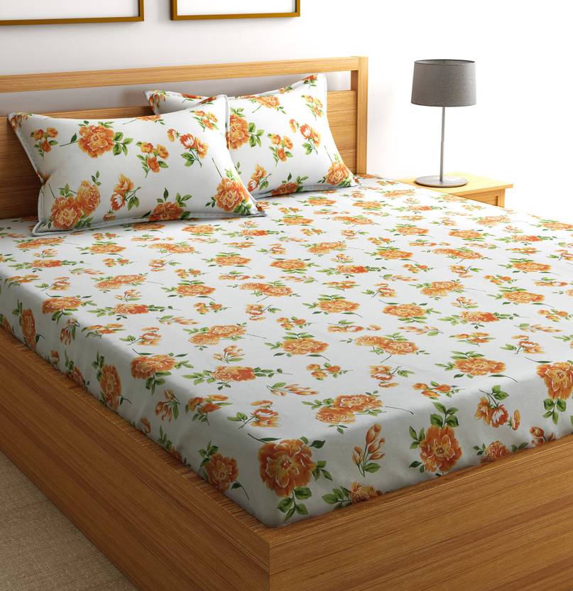 Flipkart SmartBuy Cotton Floral Double Bedsheet Buy Flipkart SmartBuy