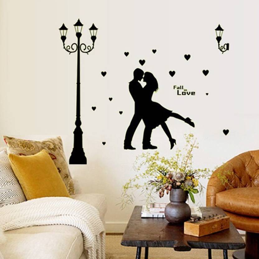 oren empower dancing love couple modern black wall sticker for