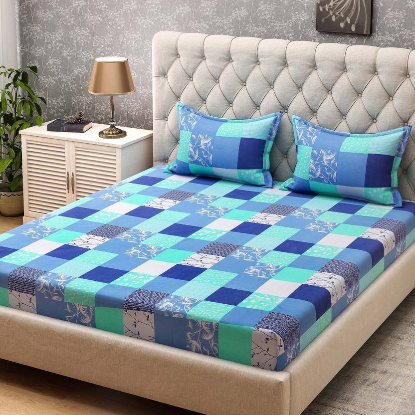 Bombay Dyeing Cotton Checkered Double Bedsheet Buy Bombay Dyeing